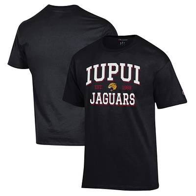 Men's Champion Black IUPUI Jaguars Jersey T-Shirt