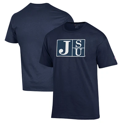 Men's Champion Navy Jackson State Tigers Jersey T-Shirt