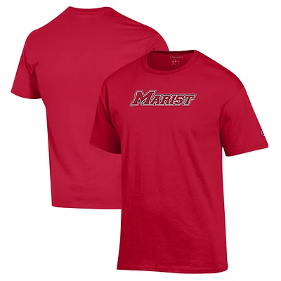 Men's Champion Red Marist Foxes Jersey T-Shirt