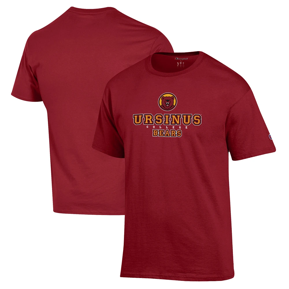 Men's Champion Red Ursinus Bears Jersey T-Shirt