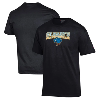 Men's Champion Black St. Mary's University Rattlers Jersey T-Shirt