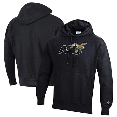 Men's Champion Black Alabama State Hornets Reverse Weave Pullover Hoodie