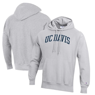 Men's Champion Gray UC Davis Aggies Reverse Weave Pullover Hoodie