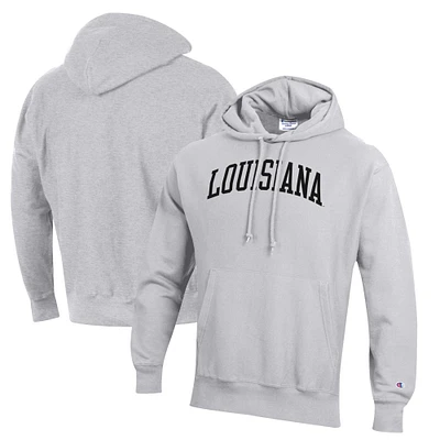 Men's Champion Gray Louisiana Ragin' Cajuns Reverse Weave Pullover Hoodie