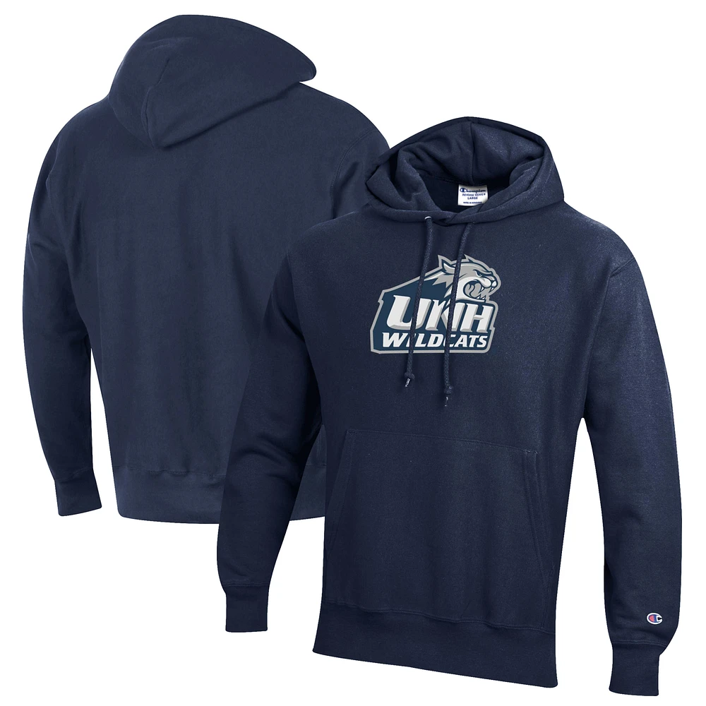 Men's Champion Navy New Hampshire Wildcats Reverse Weave Pullover Hoodie