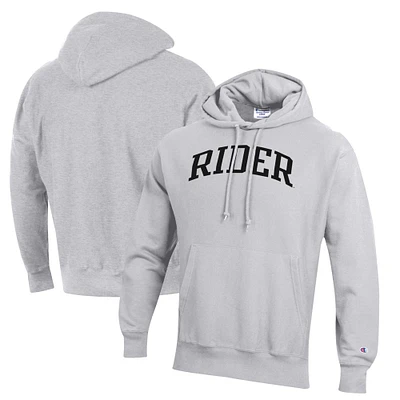 Men's Champion Gray Rider Broncs Reverse Weave Pullover Hoodie