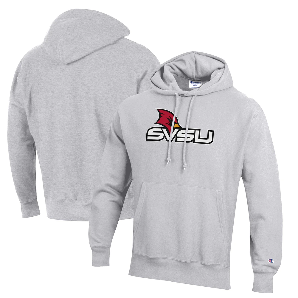 Men's Champion Gray Saginaw Valley State Cardinals Reverse Weave Pullover Hoodie