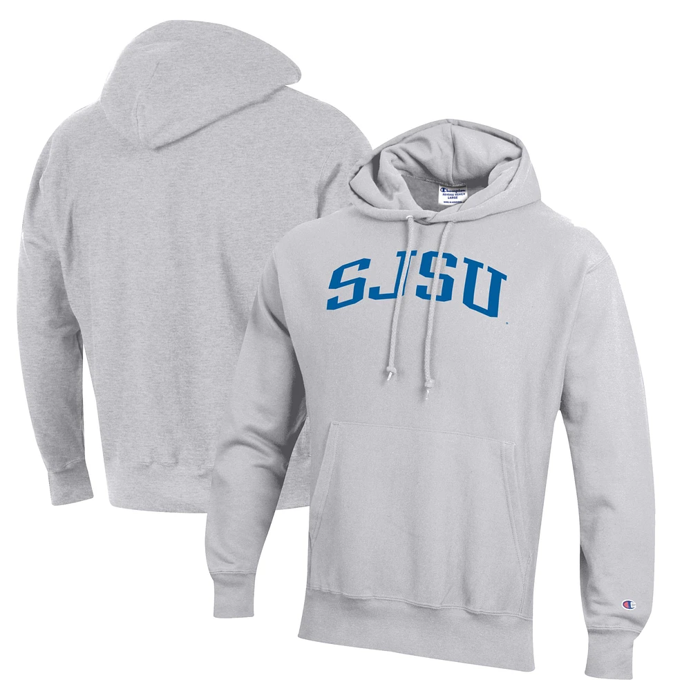 Men's Champion Gray San Jose State Spartans Reverse Weave Pullover Hoodie