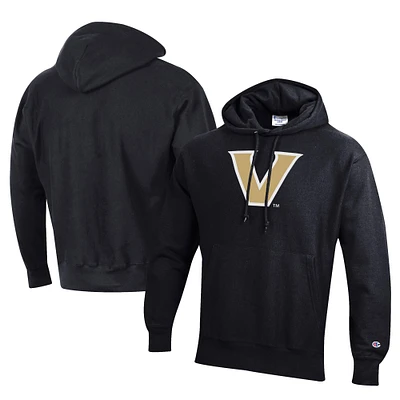 Men's Champion Black Vanderbilt Commodores Reverse Weave Pullover Hoodie