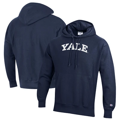 Men's Champion Navy Yale Bulldogs Reverse Weave Pullover Hoodie
