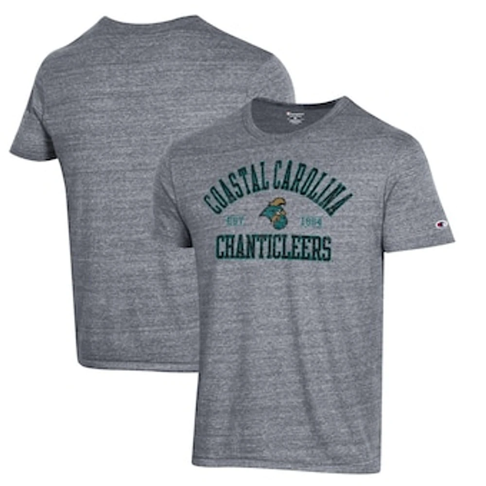 Men's Champion Gray Coastal Carolina Chanticleers Ultimate Tri-Blend T-Shirt