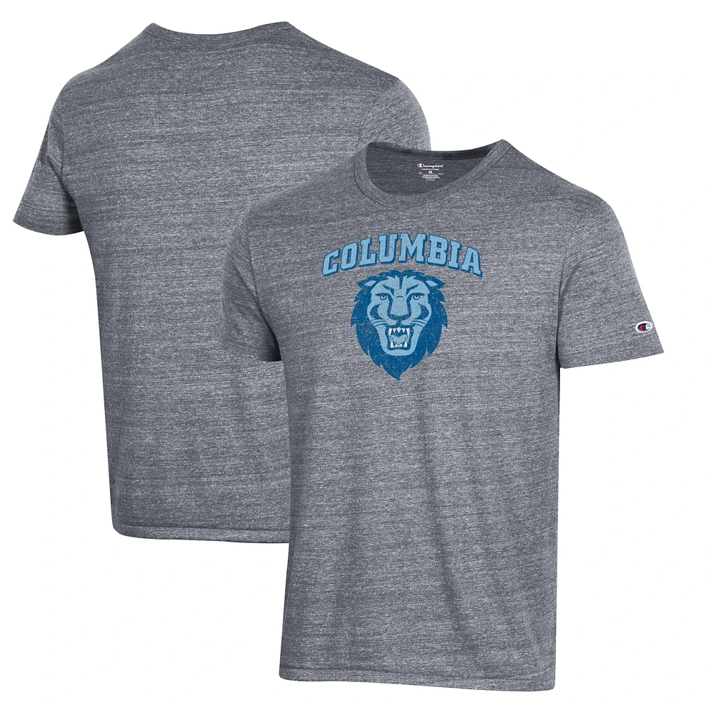 Men's Champion Gray Columbia University Ultimate Tri-Blend T-Shirt