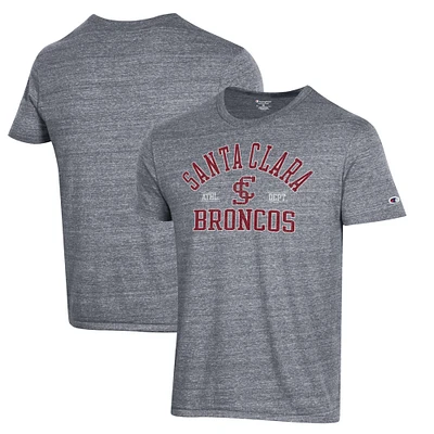Men's Champion Gray Santa Clara Broncos Ultimate Tri-Blend T-Shirt