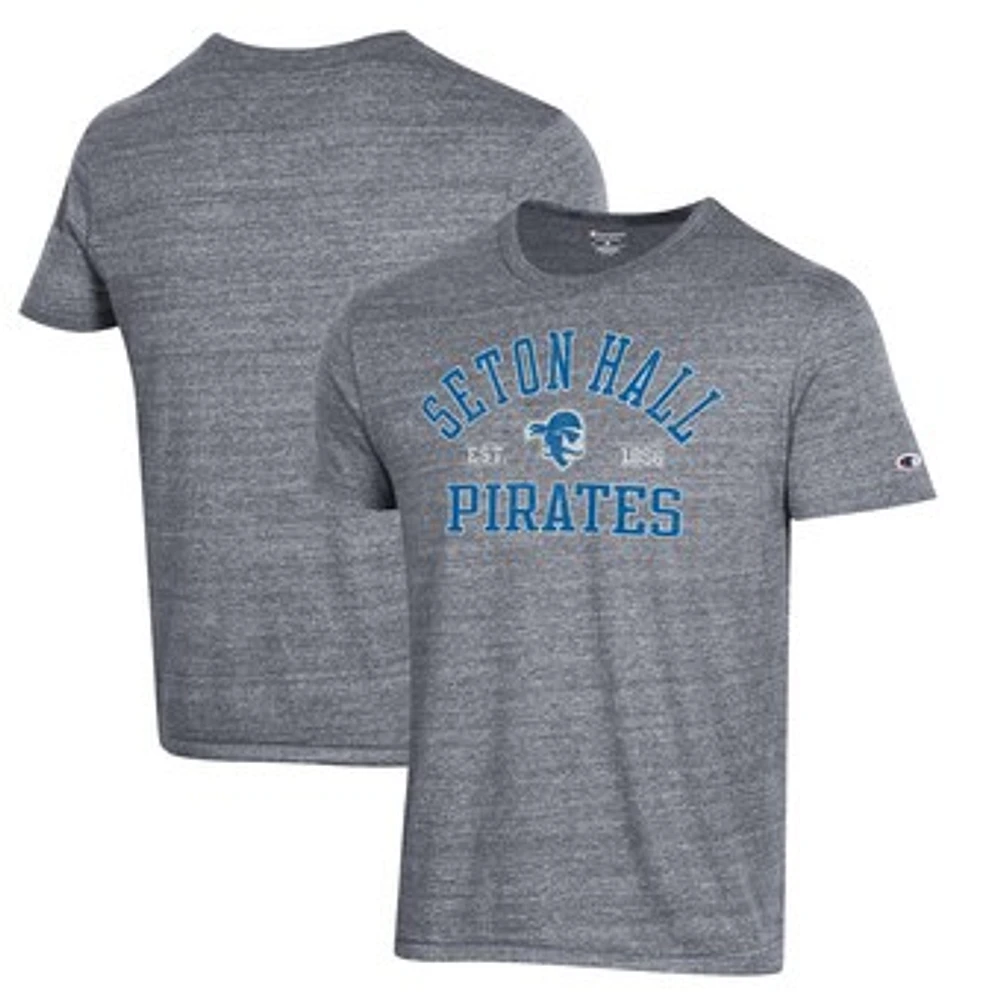 Men's Champion Gray Seton Hall Pirates Ultimate Tri-Blend T-Shirt