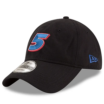 Men's New Era Black Kyle Larson Team Enzyme Washed 9TWENTY Adjustable Hat