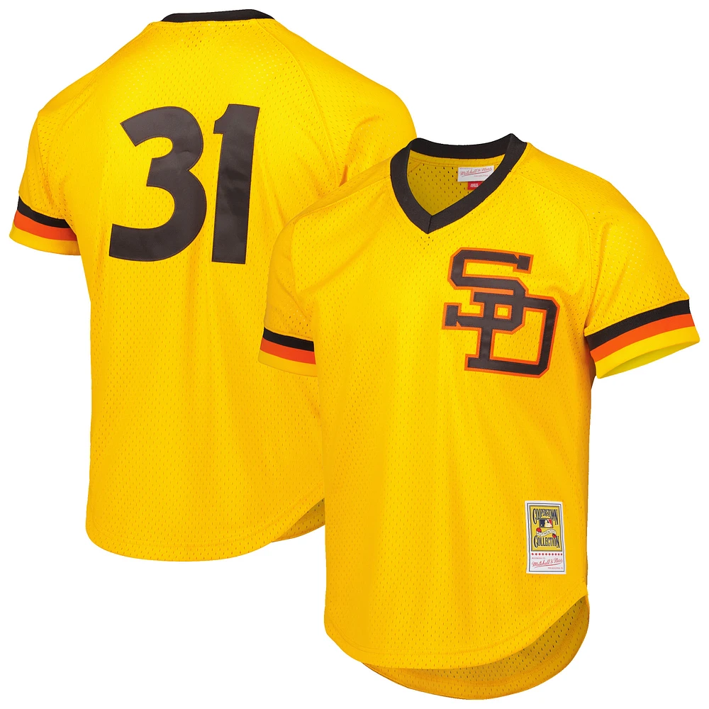 Men's Mitchell & Ness Dave Winfield Gold San Diego Padres Cooperstown Collection Mesh Batting Practice Jersey