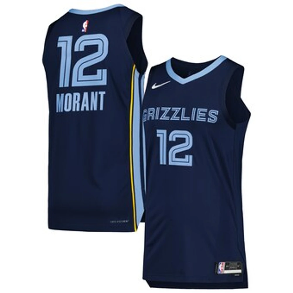 Men's Nike Ja Morant Navy Memphis Grizzlies Authentic Jersey - Icon Edition