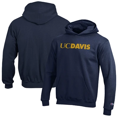 Youth Champion Navy UC Davis Aggies Eco Powerblend Pullover Hoodie