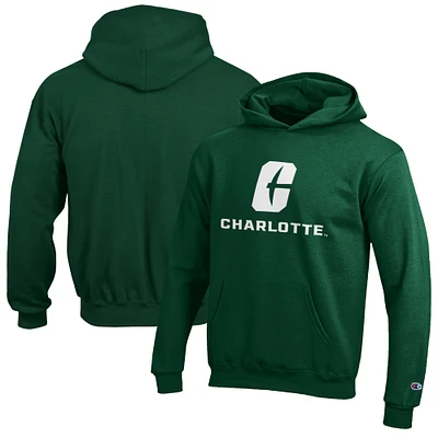 Youth Champion Green Charlotte 49ers Eco Powerblend Pullover Hoodie