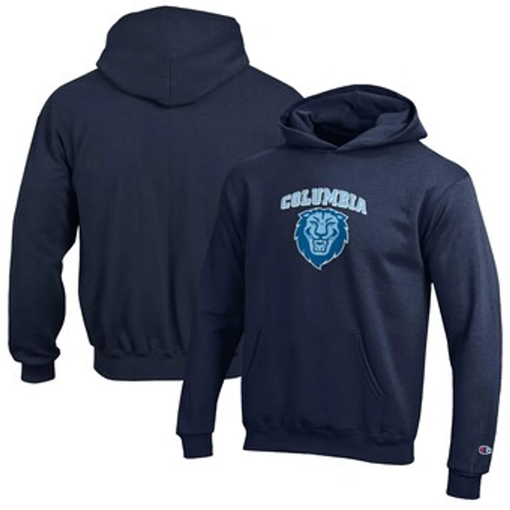 Youth Champion Navy Columbia University Eco Powerblend Pullover Hoodie