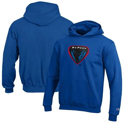 Youth Champion Royal DePaul Blue Demons Eco Powerblend Pullover Hoodie