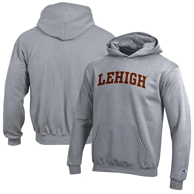 Youth Champion Gray Lehigh Mountain Hawks Eco Powerblend Pullover Hoodie