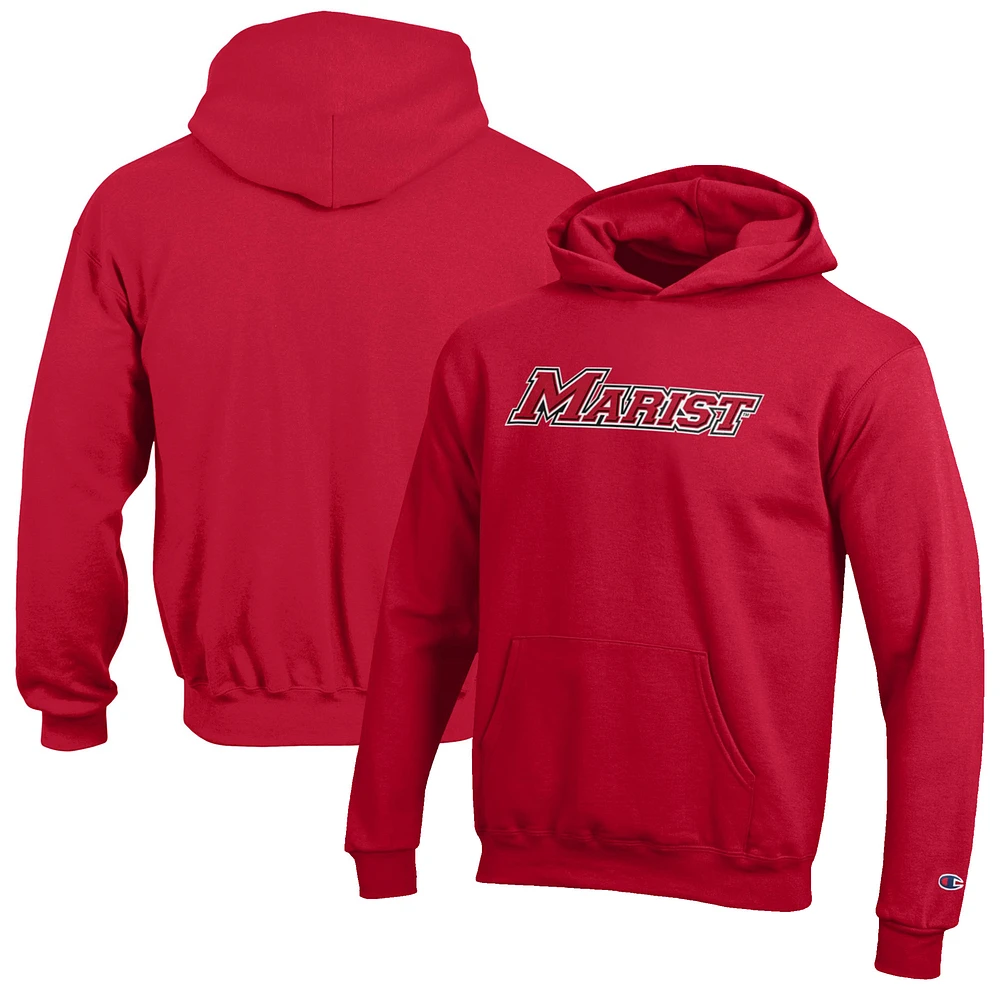 Youth Champion Red Marist Foxes Eco Powerblend Pullover Hoodie
