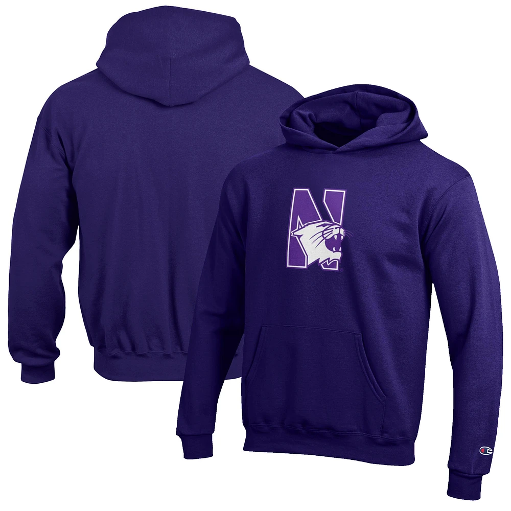 Youth Champion Purple Northwestern Wildcats Eco Powerblend Pullover Hoodie