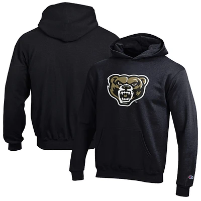 Youth Champion Black Oakland Golden Grizzlies Eco Powerblend Pullover Hoodie
