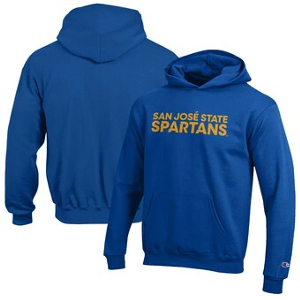 Youth Champion Royal San Jose State Spartans Eco Powerblend Pullover Hoodie