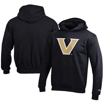 Youth Champion Black Vanderbilt Commodores Eco Powerblend Pullover Hoodie