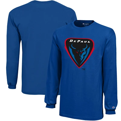 Youth Champion Royal DePaul Blue Demons Jersey Long Sleeve T-Shirt