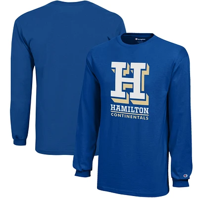 Youth Champion Blue Hamilton Continentals Jersey Long Sleeve T-Shirt