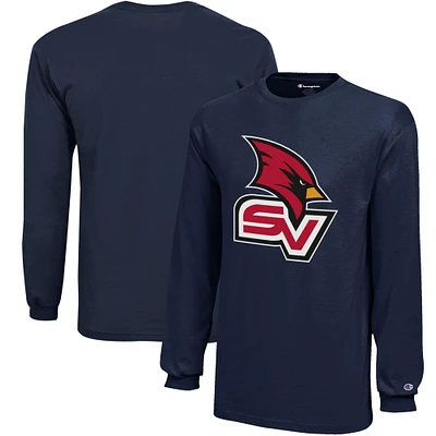 Youth Champion Navy Saginaw Valley State Cardinals Jersey Long Sleeve T-Shirt