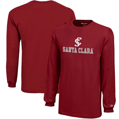 Youth Champion Maroon Santa Clara Broncos Jersey Long Sleeve T-Shirt