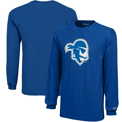 Youth Champion Blue Seton Hall Pirates Jersey Long Sleeve T-Shirt