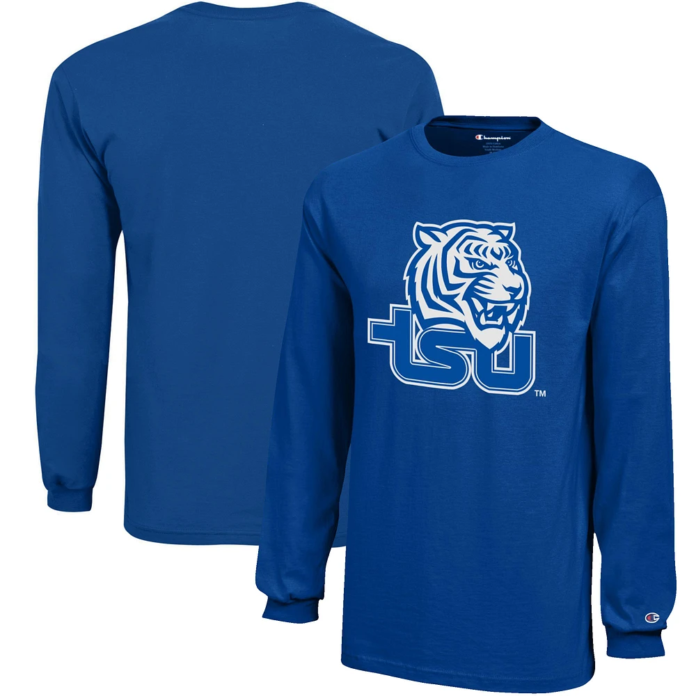 Youth Champion Royal Tennessee State Tigers Jersey Long Sleeve T-Shirt