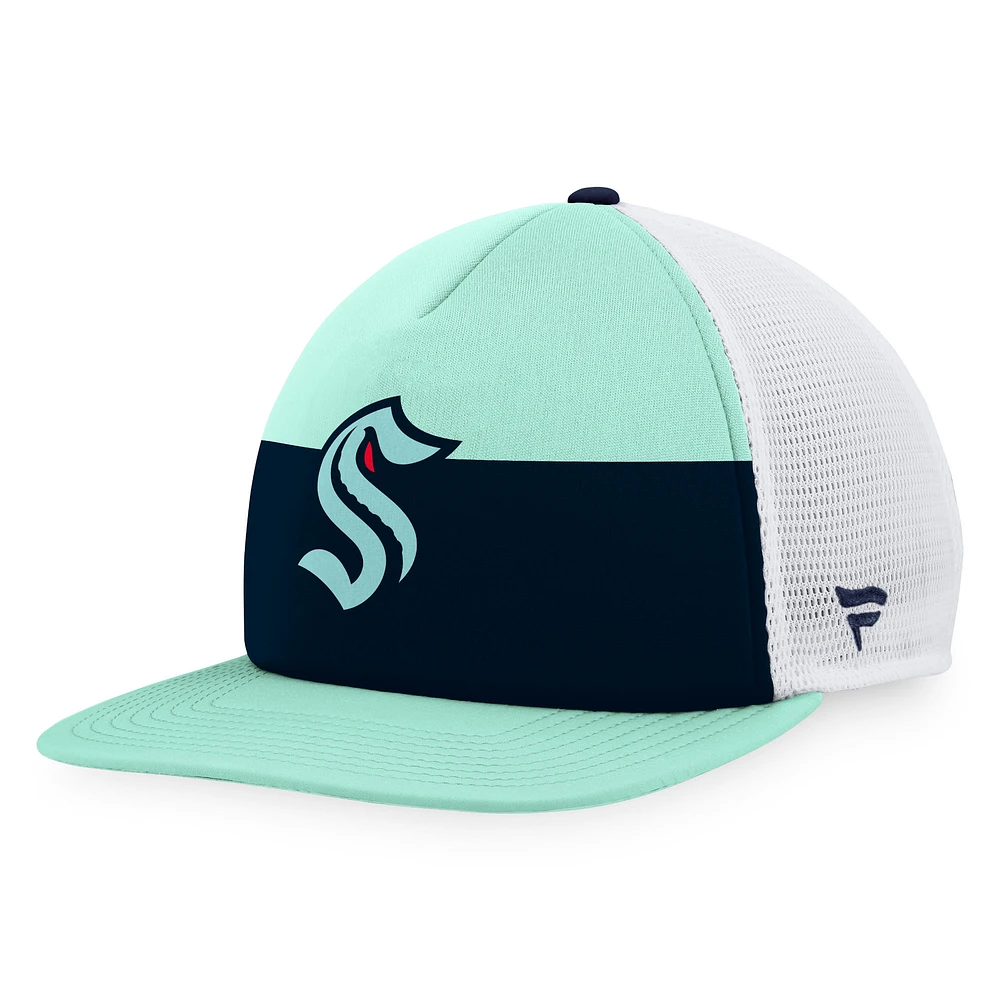 Men's Fanatics Blue/Navy Seattle Kraken Special Edition 2.0 Trucker Snapback Adjustable Hat