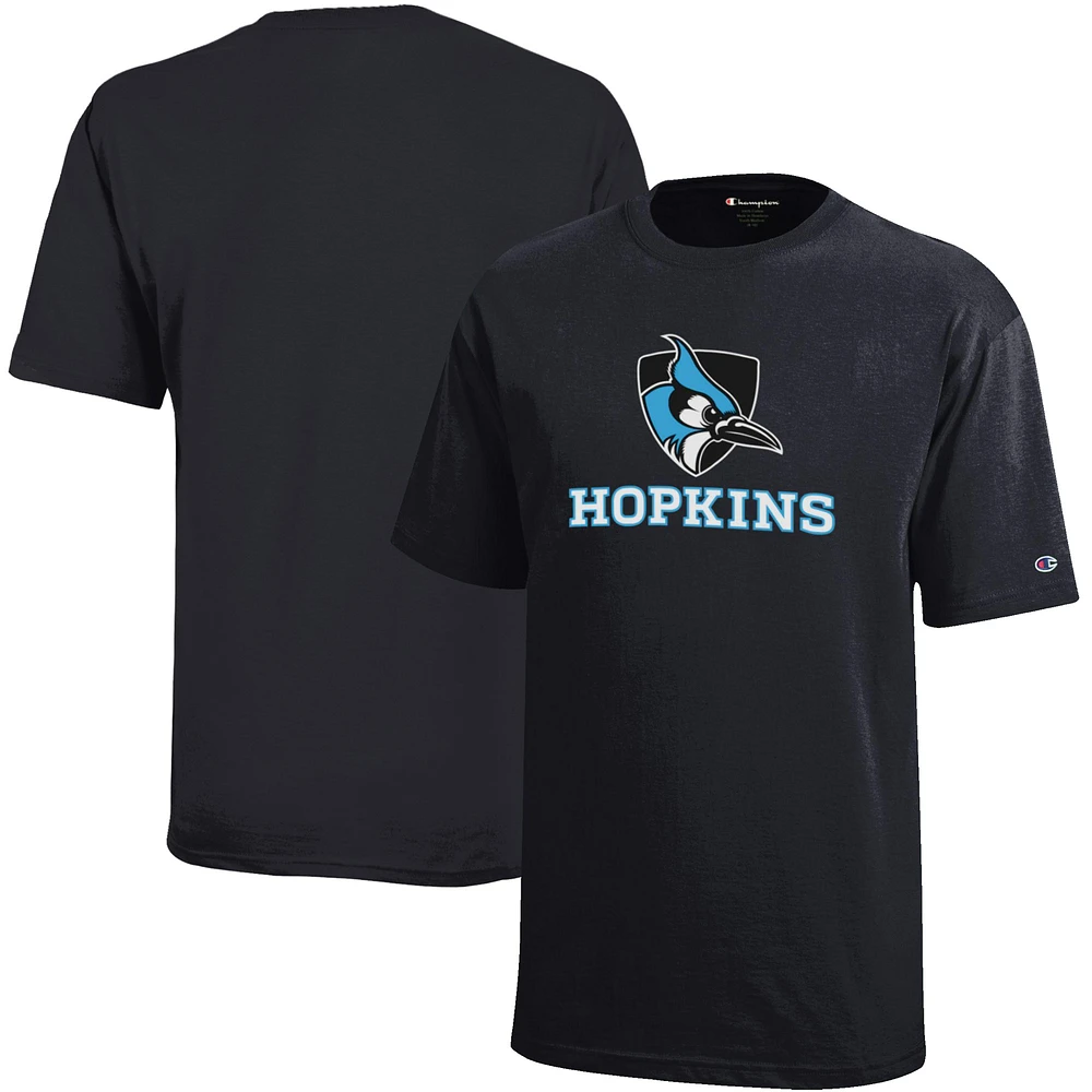 Youth Champion Black Johns Hopkins Blue Jays Jersey T-Shirt