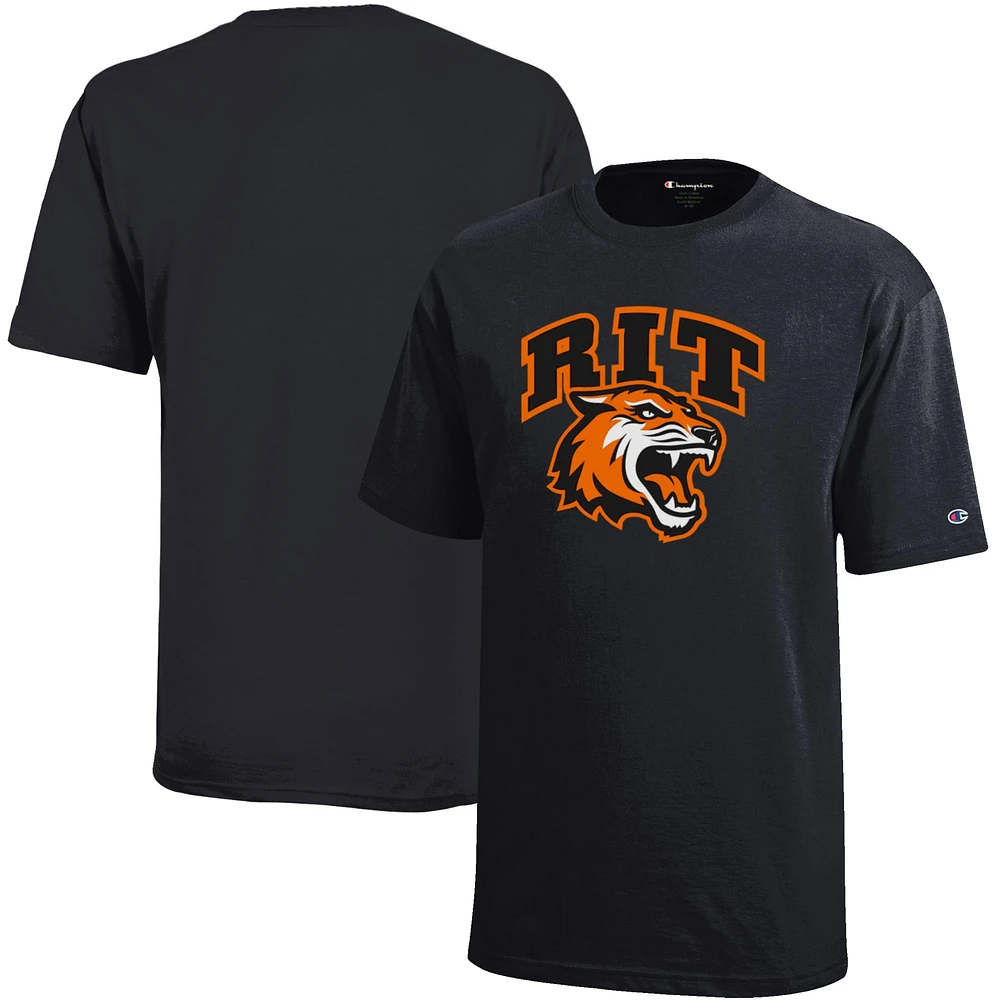 Youth Champion Black Rochester Institute of Technology Tigers Jersey T-Shirt