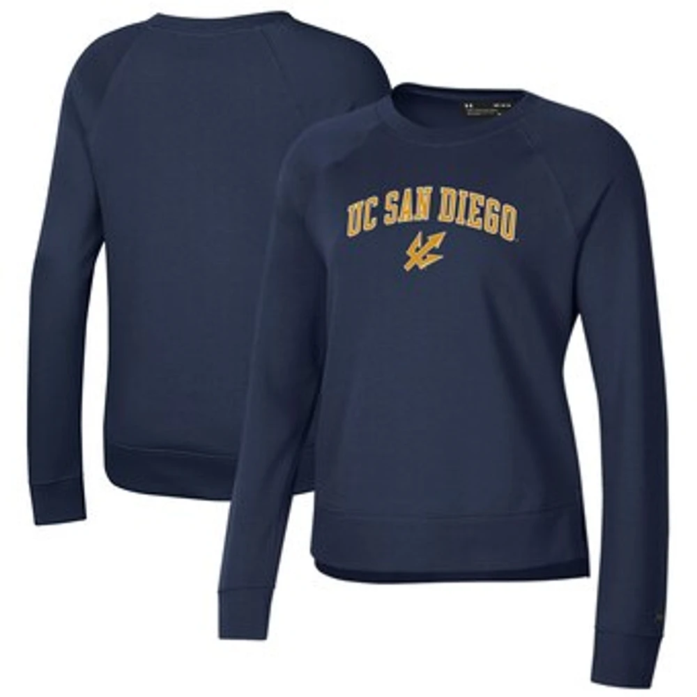 Women's Under Armour Navy UC San Diego Tritons All Day Pullover Sweatshirt