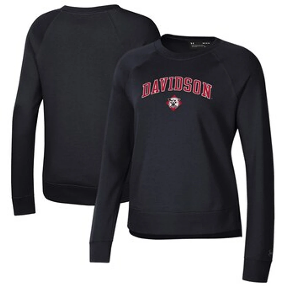 Women's Under Armour Black Davidson Wildcats All Day Pullover Sweatshirt