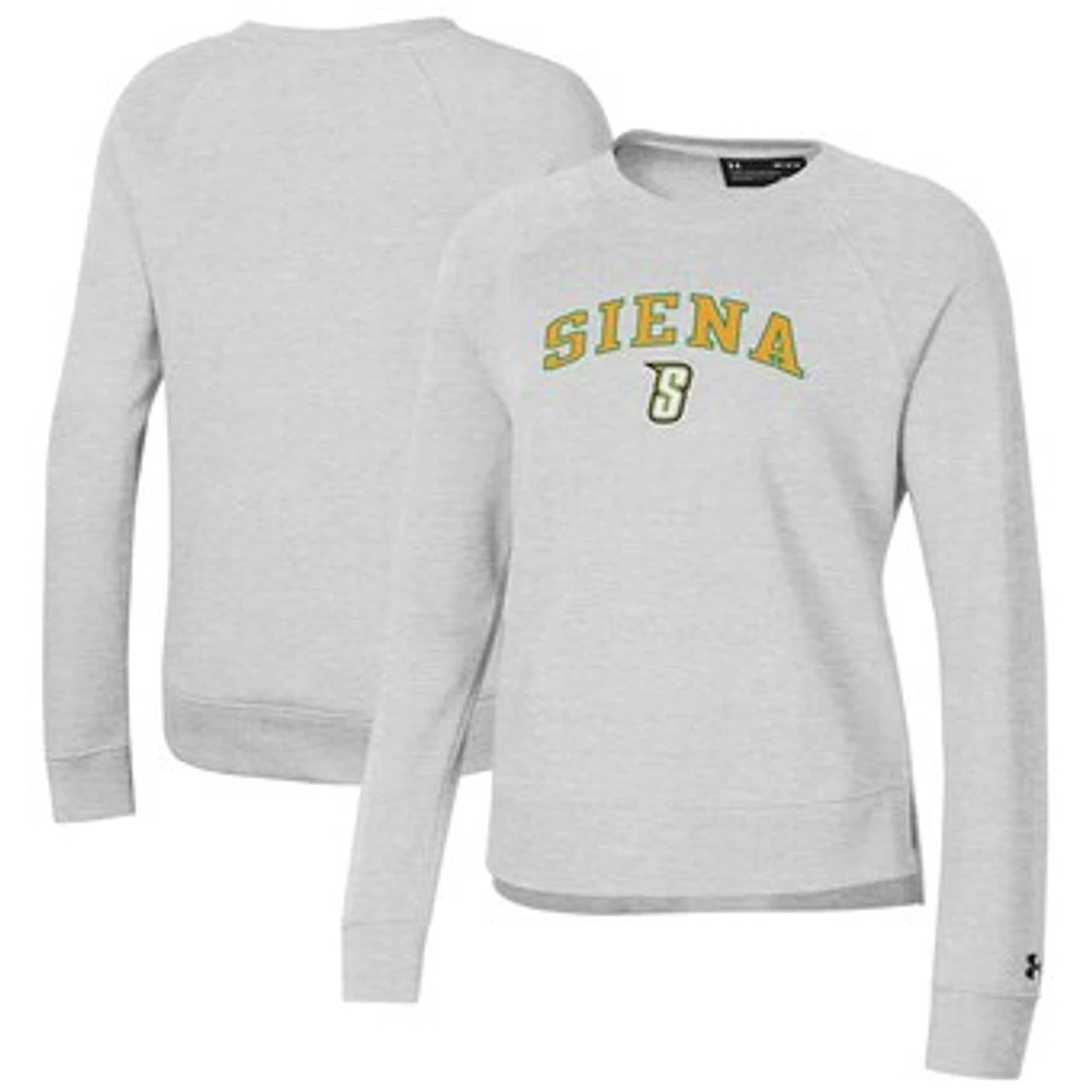 Women's Under Armour Gray Siena Saints All Day Pullover Sweatshirt