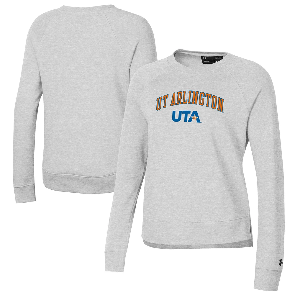 Women's Under Armour Gray UT Arlington Mavericks All Day Pullover Sweatshirt