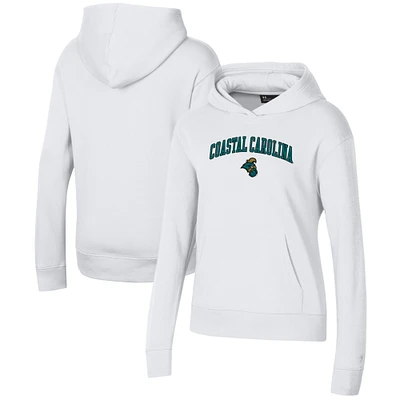 Women's Under Armour White Coastal Carolina Chanticleers All Day Pullover Hoodie