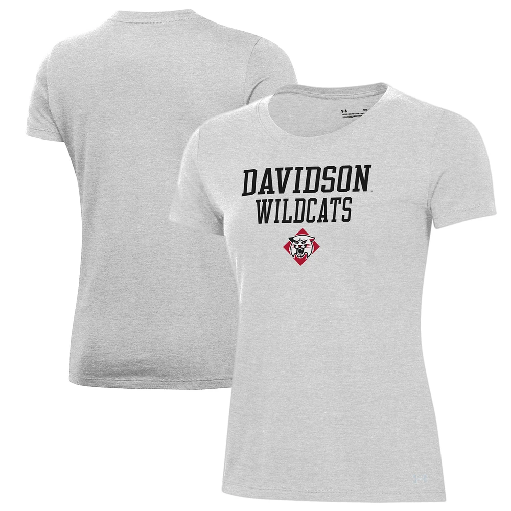 Women's Under Armour Gray Davidson Wildcats Performance T-Shirt