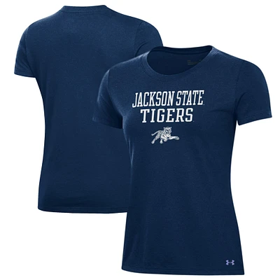 Women's Under Armour Navy Jackson State Tigers Performance T-Shirt