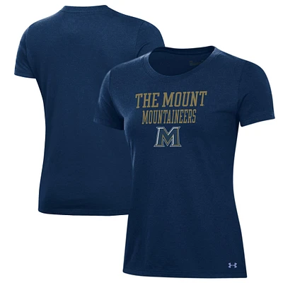 Women's Under Armour Navy Mount St. Mary's Mountaineers Performance T-Shirt