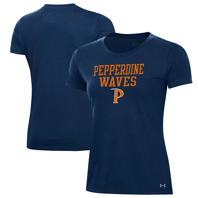 Women's Under Armour Navy Pepperdine Waves Performance T-Shirt