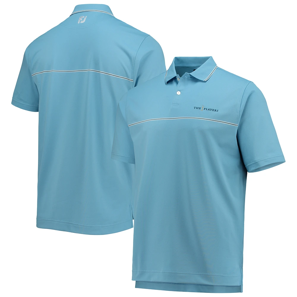 Men's FootJoy Light Blue THE PLAYERS Small Details Stretch Pique Polo